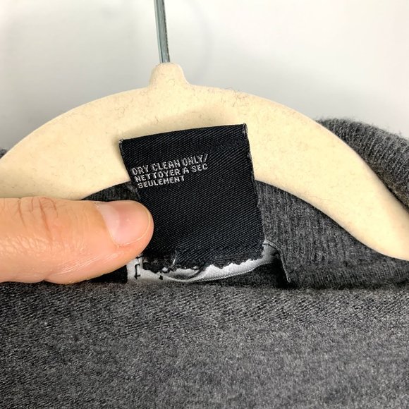 THEORY Mens Gray Wool Blend Knit Pullover Mock Neck Sweater Sz L - Picture 9 of 9